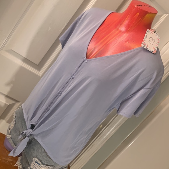 Pink Rose Tops - PINK ROSE Skylight Blue Top NWT